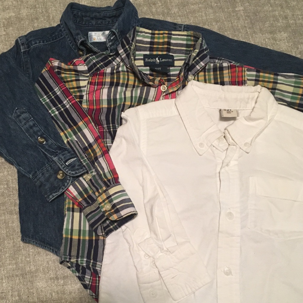 Lot of 3 long sleeve boys shirts - all 2T